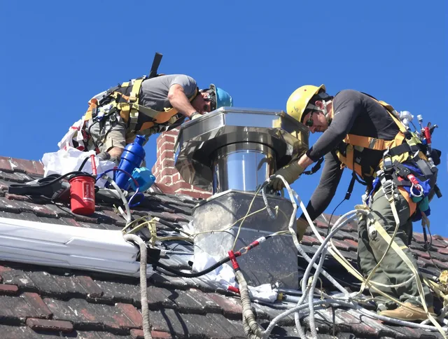 Protective chimney cap installed by Swansea Chimney Sweep in Swansea, MA