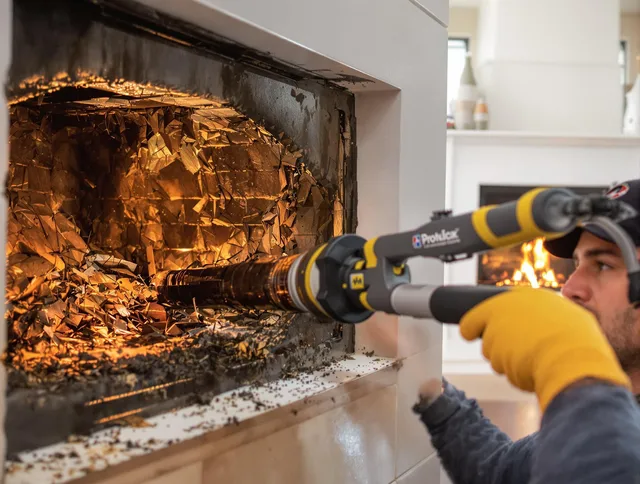 Professional chimney cleaning by Swansea Chimney Sweep in Swansea, MA