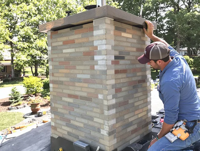 Swansea Chimney Sweep completing a modern chimney remodel in Swansea, MA