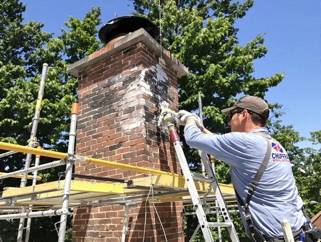 Structural chimney repair by Swansea Chimney Sweep in Swansea, MA