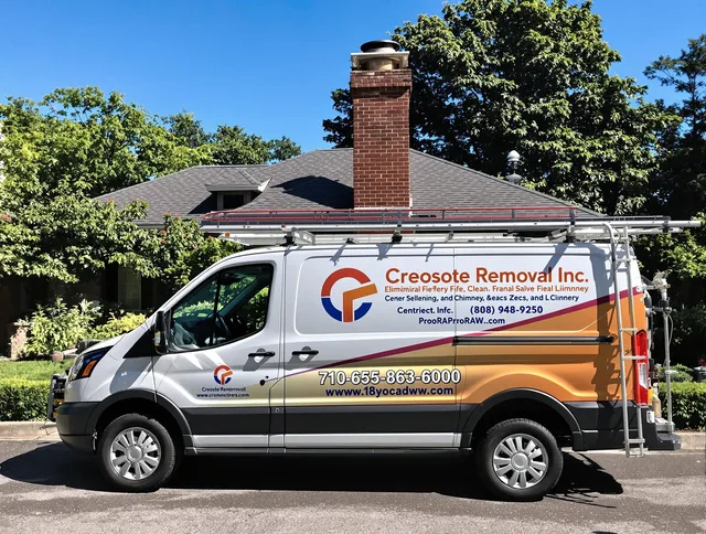 Swansea Chimney Sweep technician removing creosote safely in Swansea, MA