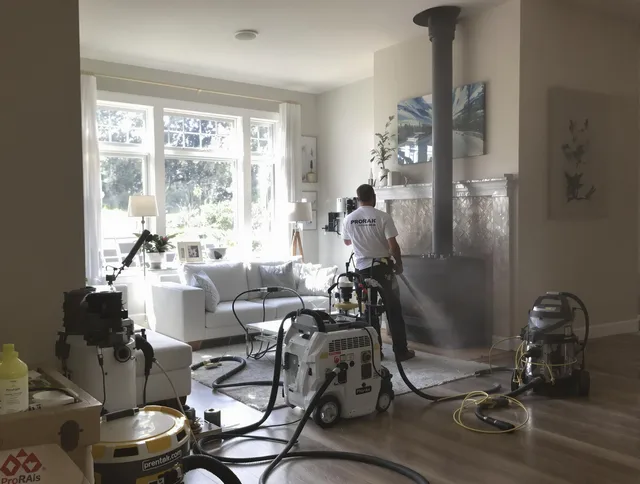 Soot removal service by Swansea Chimney Sweep for a fireplace in Swansea, MA